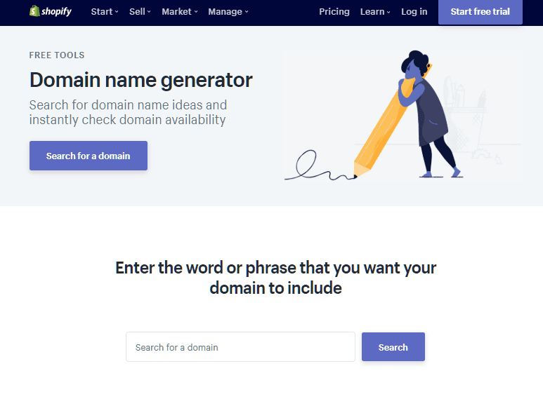 Shopify domain name generator is easy to use 