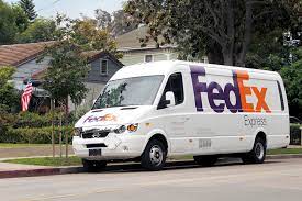 on fedex vehicle for delivery